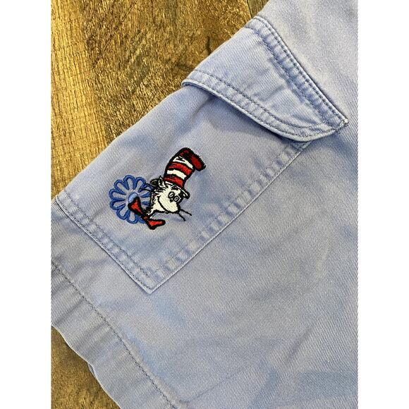 RARE Vintage Dr. Suess Brand Womens Blue Cargo Khaki Short xs/s - Picture 3 of 11